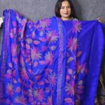 Royel Blue Tossor Silk Unstitch Dress