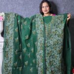 Bottle Green Lucknow Stitch Dress - For Women