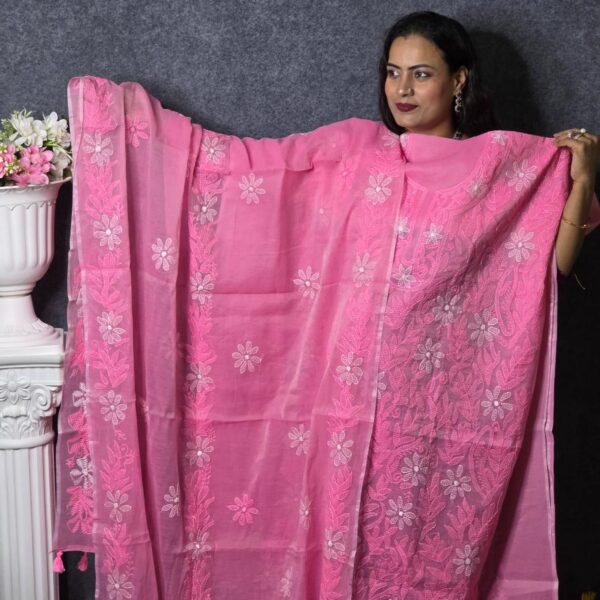 Misty Pink Moslin Designer Boutique Dress