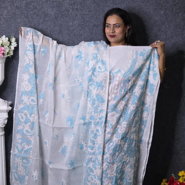 Designer Party Dress On Moslin