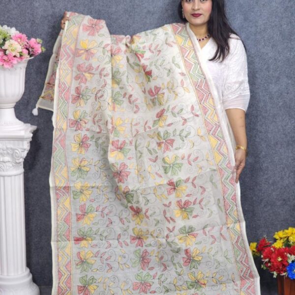 Latest Cotton Orna Design On White Color