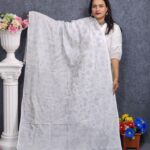 Cotton White Dupatta Design