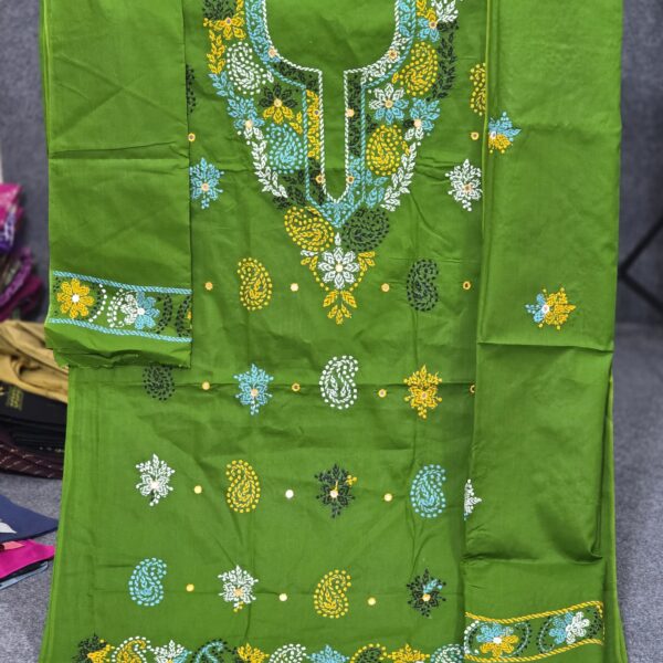 "Premium Quality Embroidery Work Unstitched Dress"