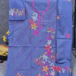 Soft Peach Pink Traditional Hand-Stitched Cotton Dress