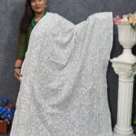 সবচেয়ে ভারী কাজের সুতি সাদা ওড়না