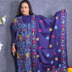 dark blue unstitched dress