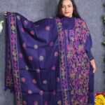 Navy blue unstitched dress