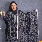 Premium black hand embroidery dress