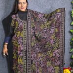 kantha stitch black & multi yarn dress