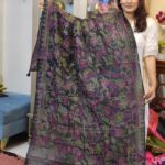 Multi Stitch in black dupatta