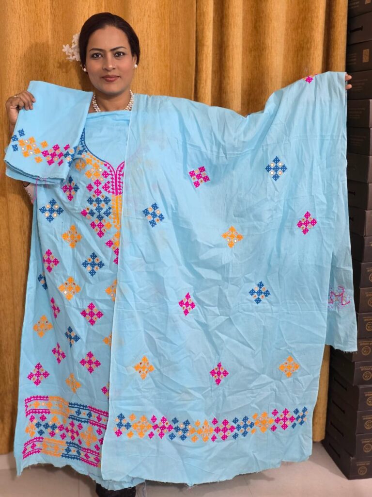 Sky blue Gujarati dress