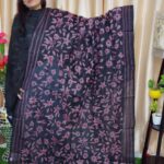 Black floral dupatta